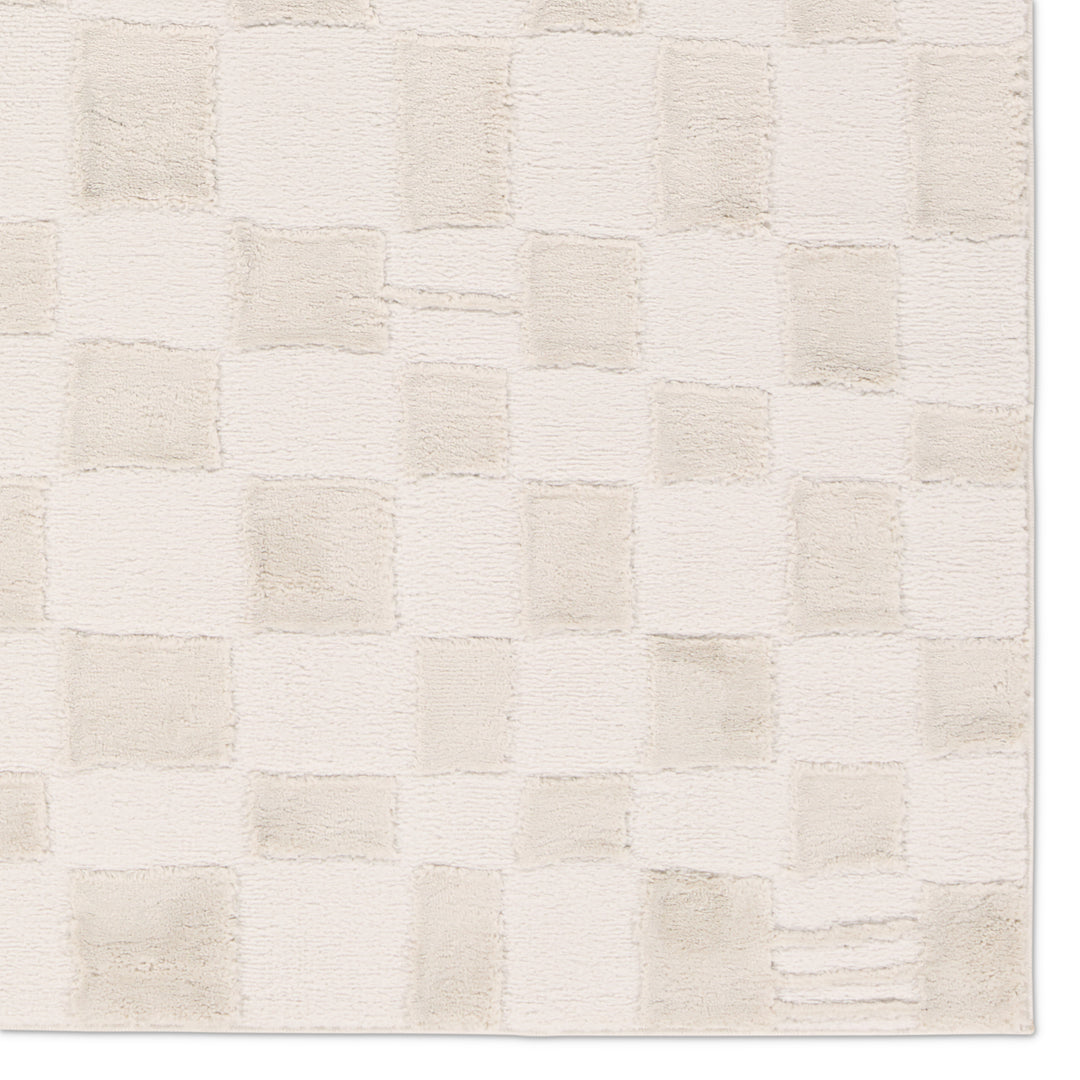 Vibe by Jaipur Living Kohar Geometric White/Tan Area Rug (6'3"x9'6")