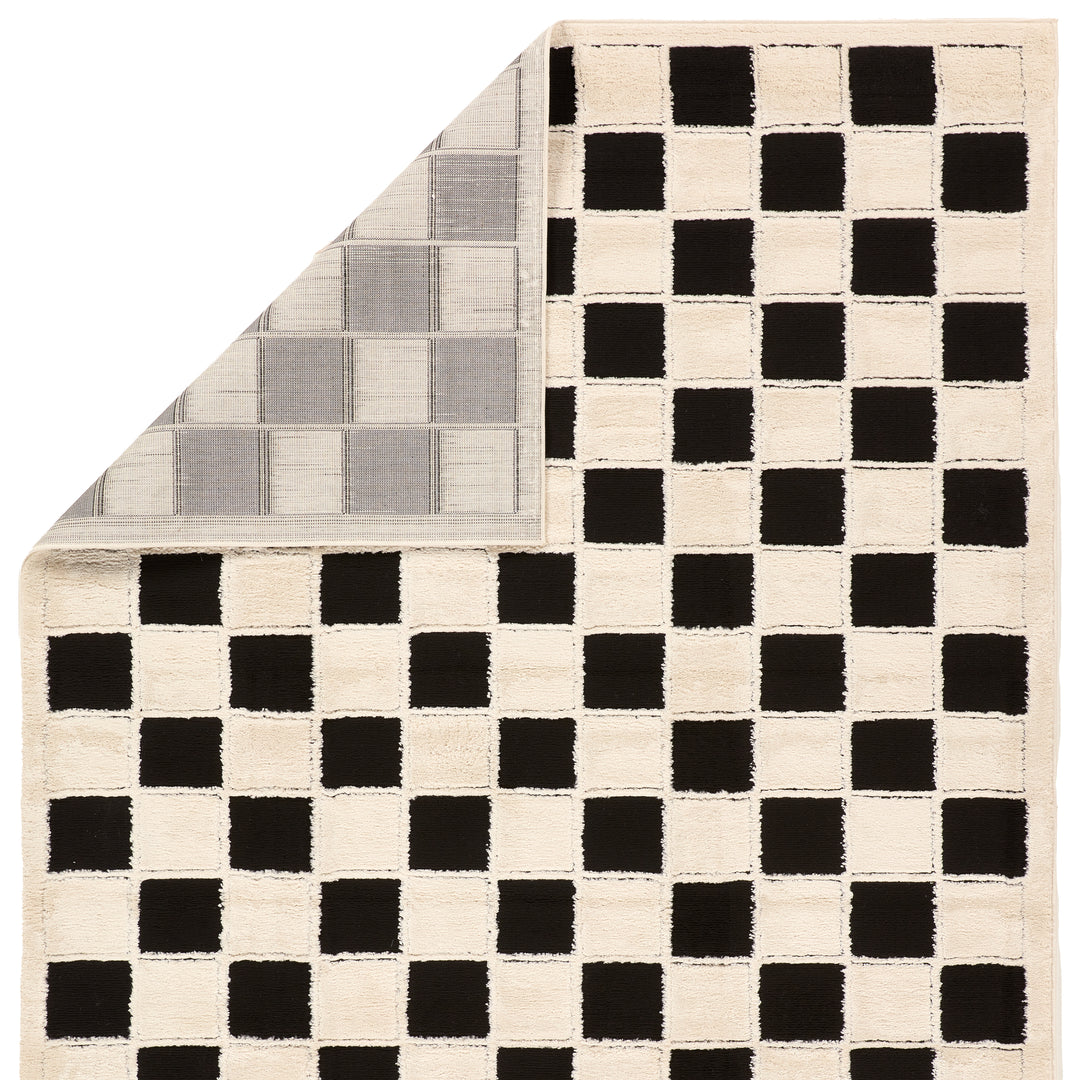 Vibe by Jaipur Living Nicia Powerloomed White Geometric Area Rug (5'x7')