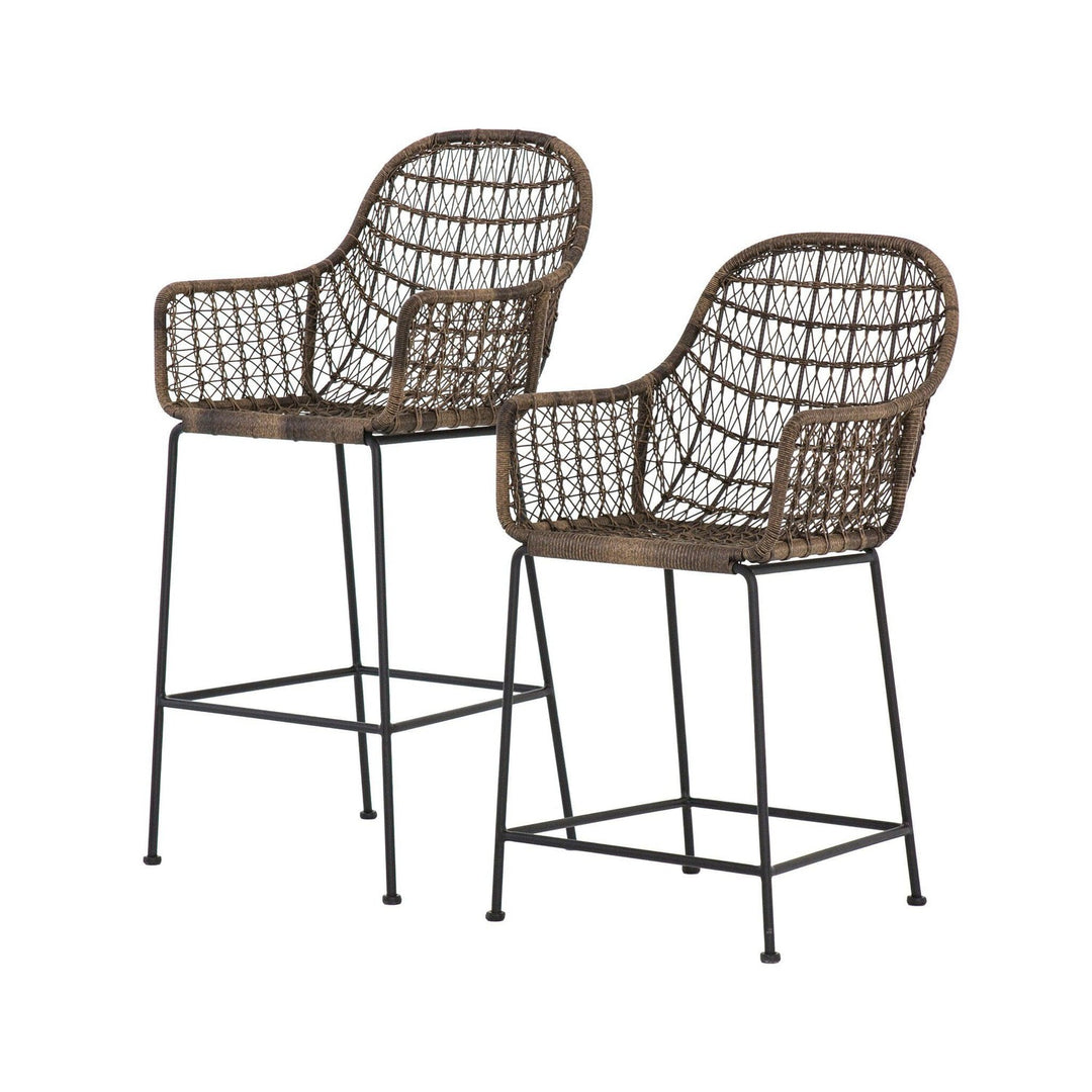 Thatcher Outdoor Counter Stool - Distressed Grey