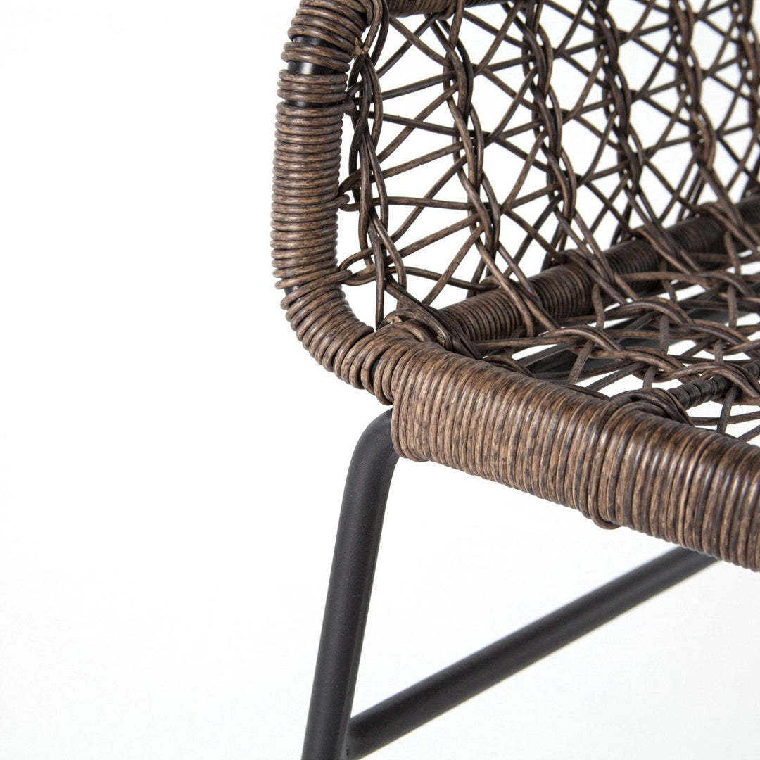 Thatcher Outdoor Woven Dining Chair - Distressed Grey