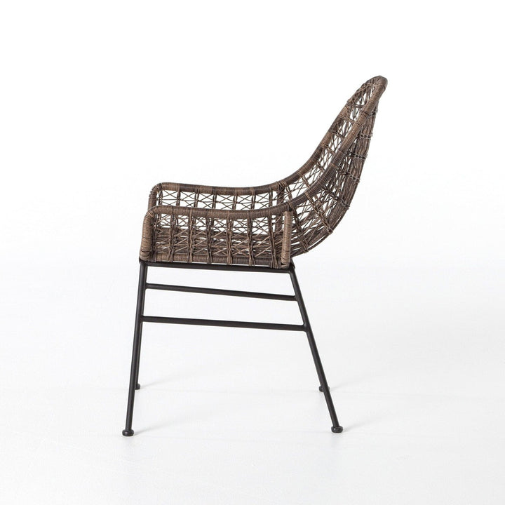 Thatcher Outdoor Woven Dining Chair - Distressed Grey