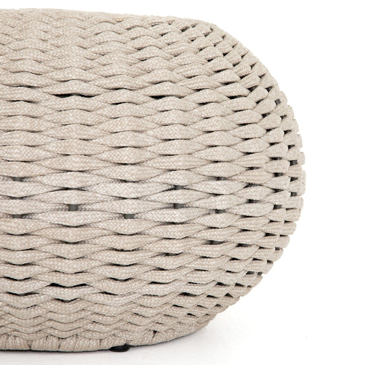 Lynden Outdoor Accent Stool - Natural Rope