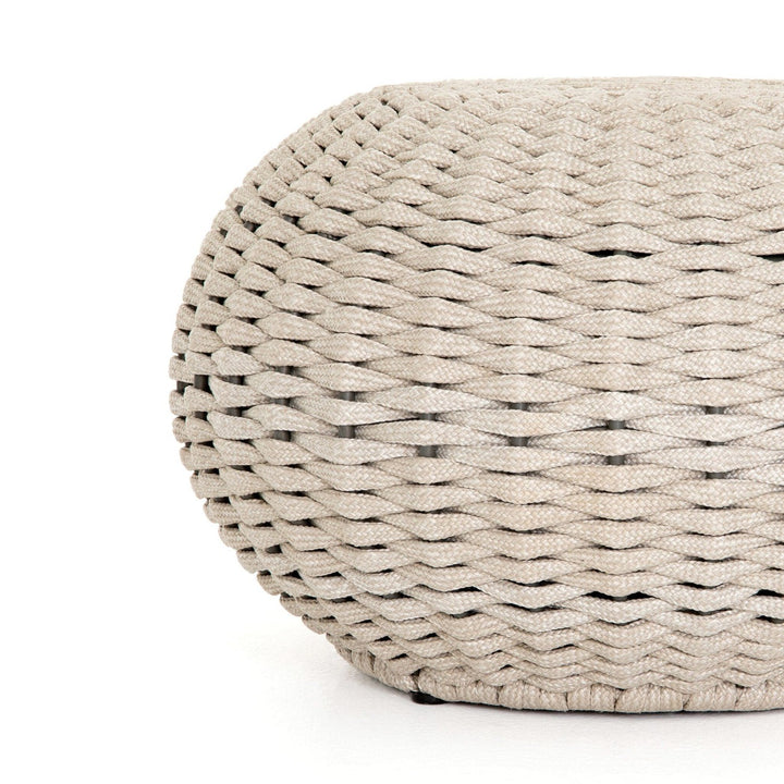 Lynden Outdoor Accent Stool - Natural Rope