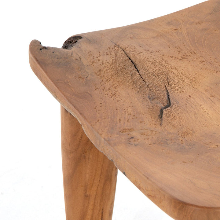 Finn Outdoor Stool - Aged Natural Teak