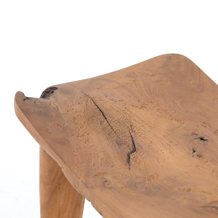 Finn Outdoor Stool - Aged Natural Teak