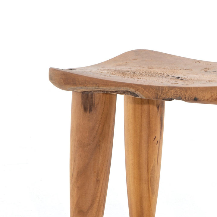 Finn Outdoor Stool - Aged Natural Teak