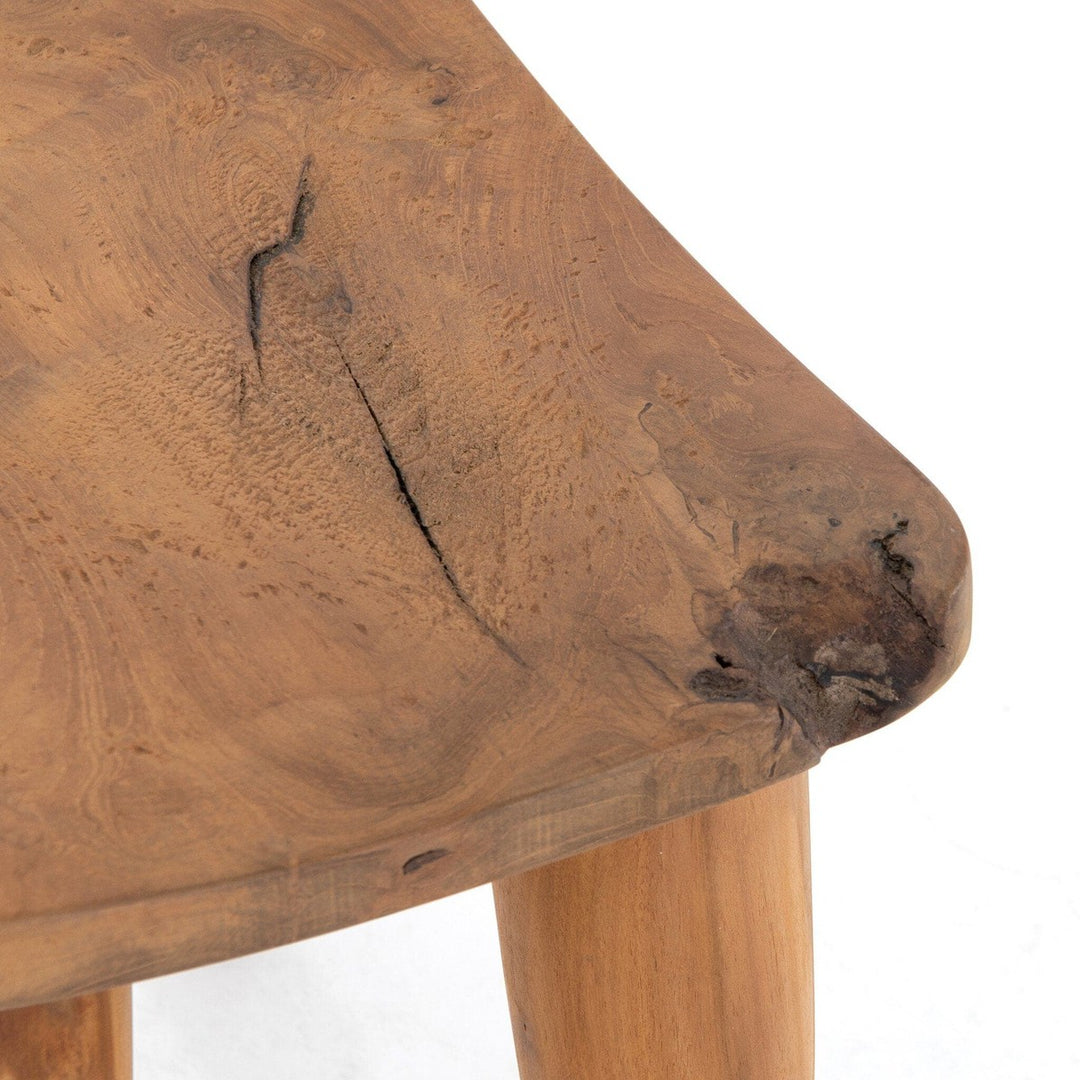 Finn Outdoor Stool - Aged Natural Teak