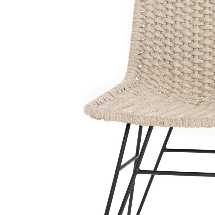 Fiona Outdoor Swivel Bar Stool - Natural Rope