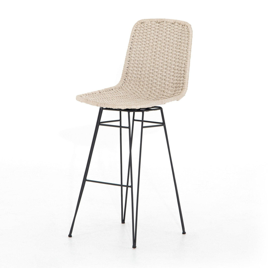 Fiona Outdoor Swivel Bar Stool - Natural Rope