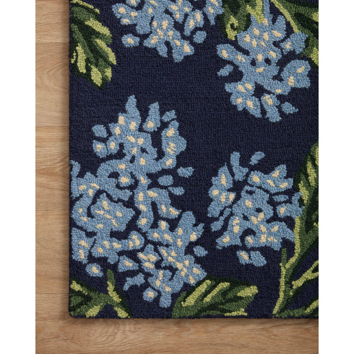 Rifle Paper Co. x Loloi Joie Navy 3'-6" x 5'-6" Accent Rug