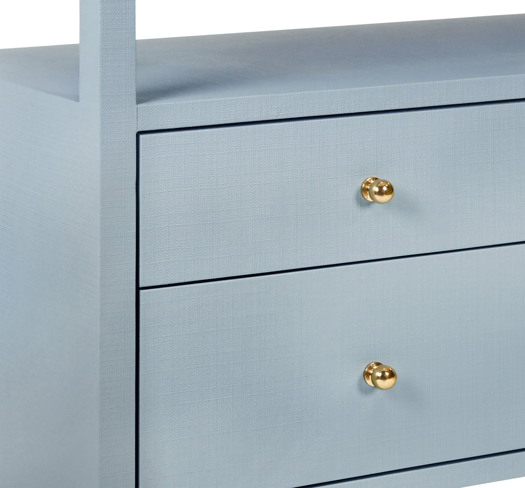 Jordan Six Drawer Console With Open Shelf