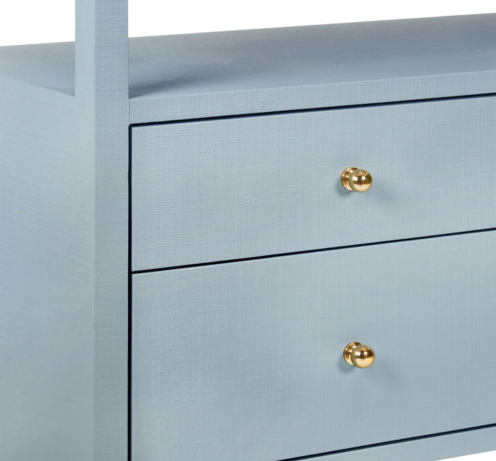 Jordan Six Drawer Console With Open Shelf