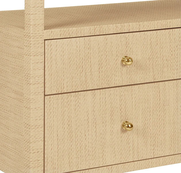 Jordan Six Drawer Console With Open Shelf