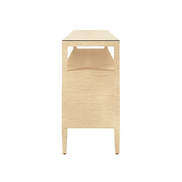 Jordan Six Drawer Console With Open Shelf