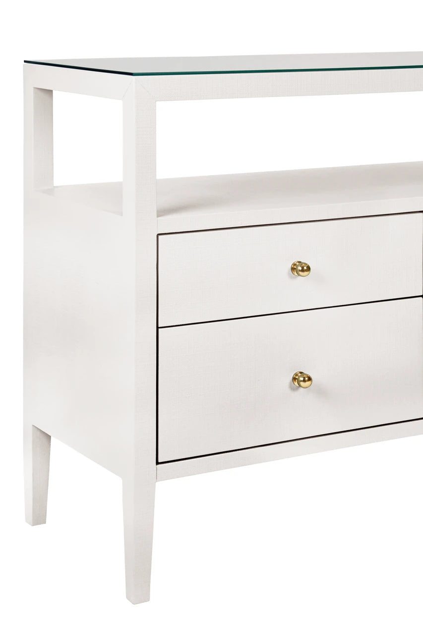 Jordan Six Drawer Console With Open Shelf