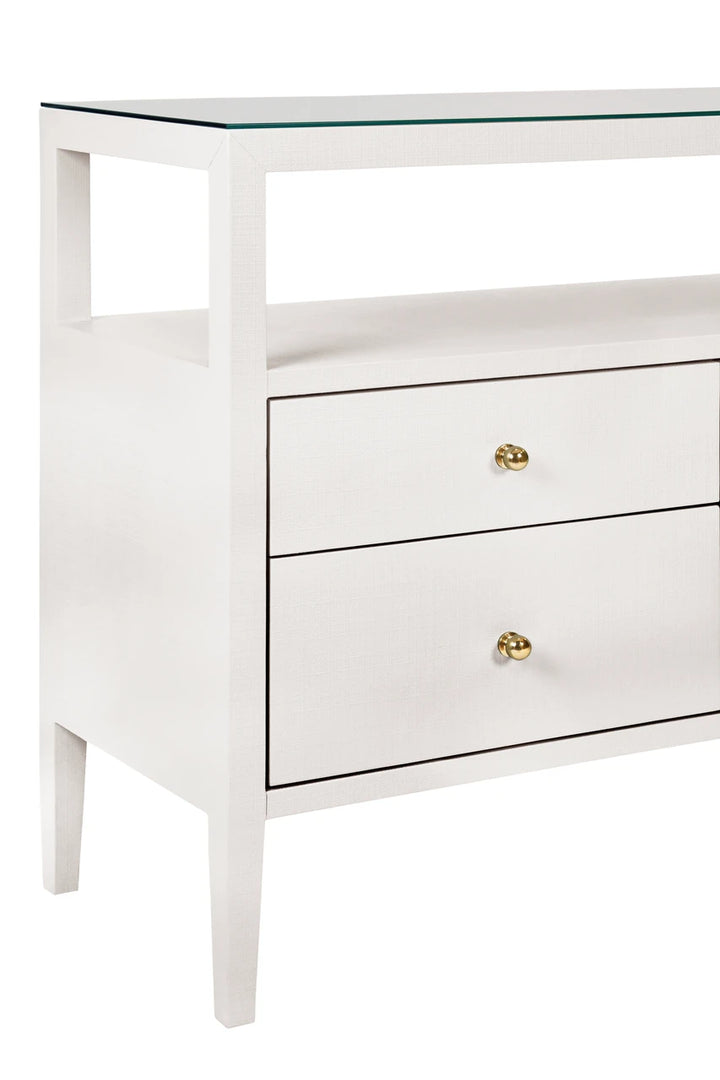 Jordan Six Drawer Console With Open Shelf