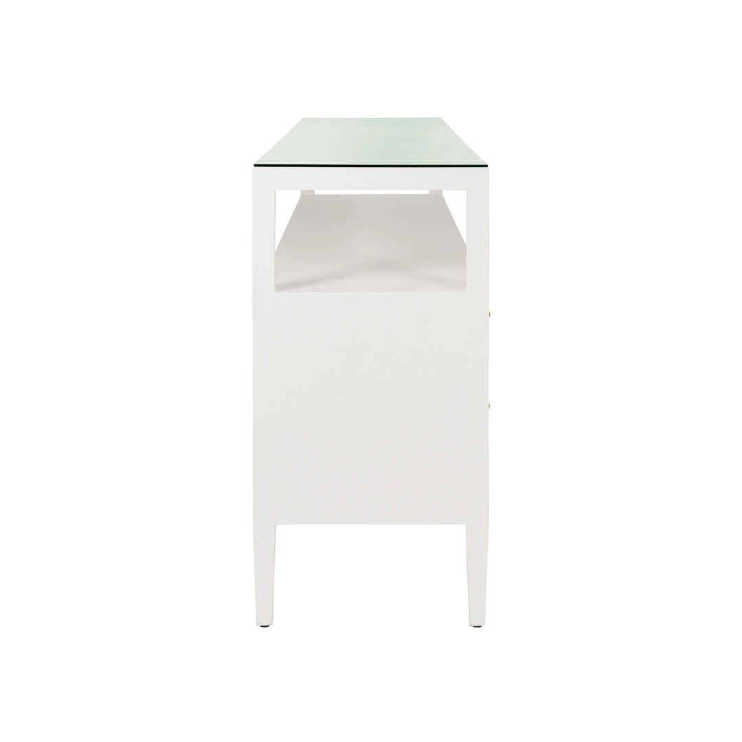 Jordan Six Drawer Console With Open Shelf