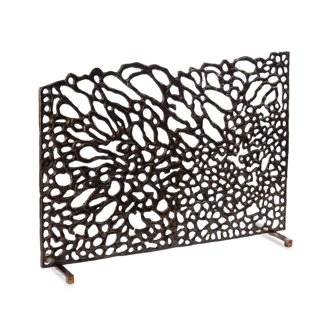 Natural Fire Screen In Bronze