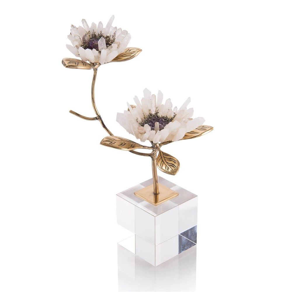 Decor Double Crystal Blooms - Clear, Purple