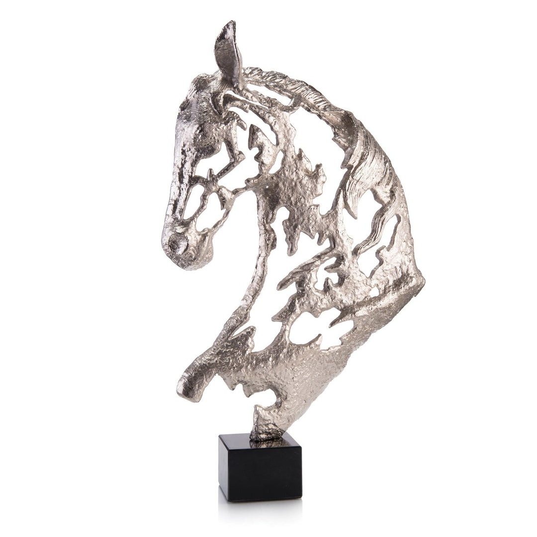 Camden Horse's Head - Black - Aluminum