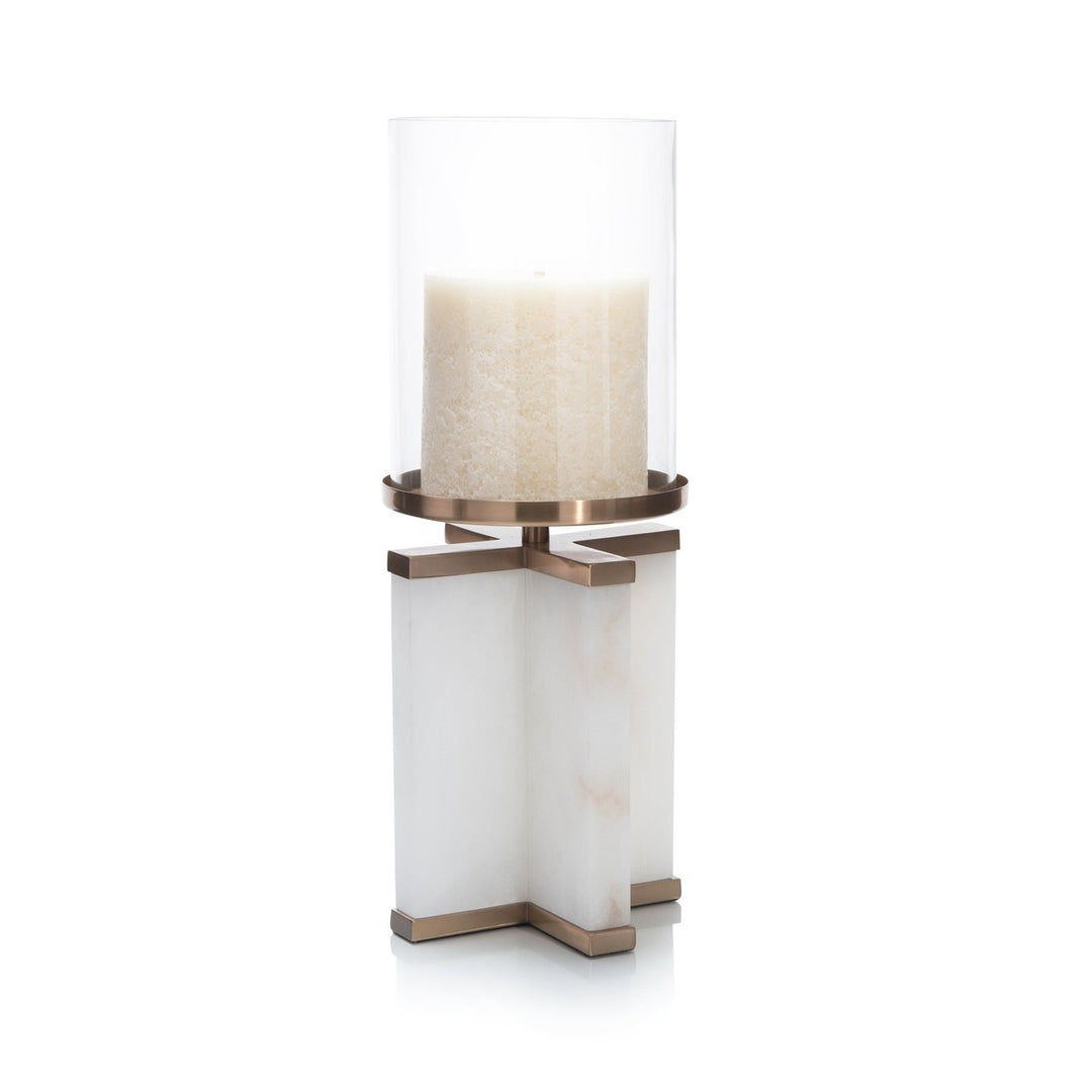 Callen Candleholder - White - Stone