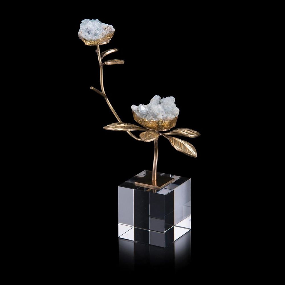 Decor Double Celestite Blooms