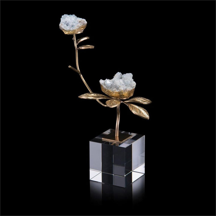 Decor Double Celestite Blooms