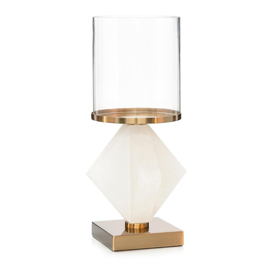 Candle Holders Alicia In Alabaster Candleholder - White