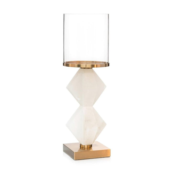 Candle Holders Double Alicia In Alabaster Candleholder