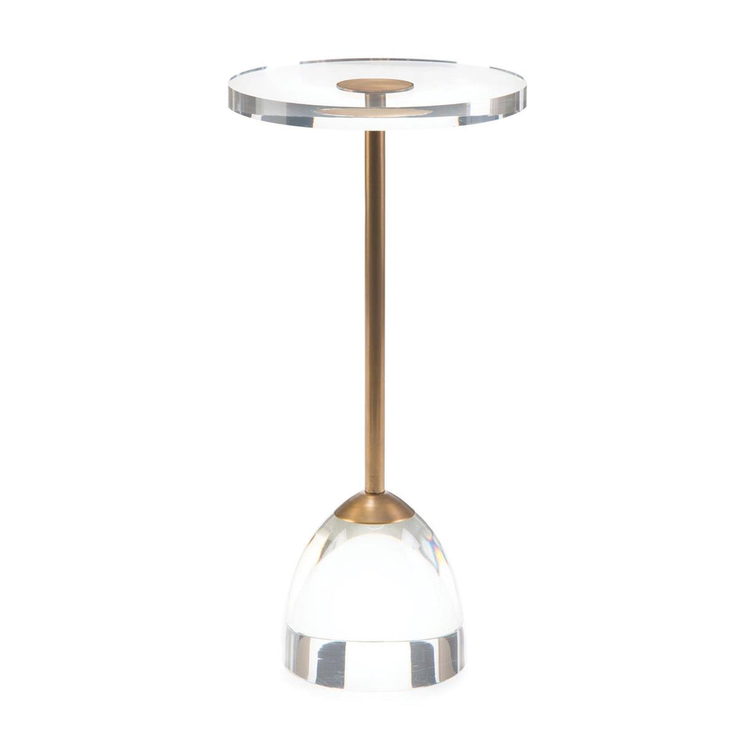 Bronze And Acrylic Cocktail Side Table - Clear,Off White