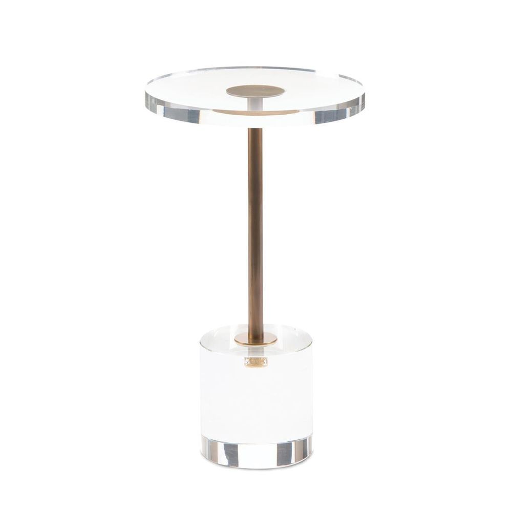 Side Tables Brass And Acrylic Martini Side Table - Gold