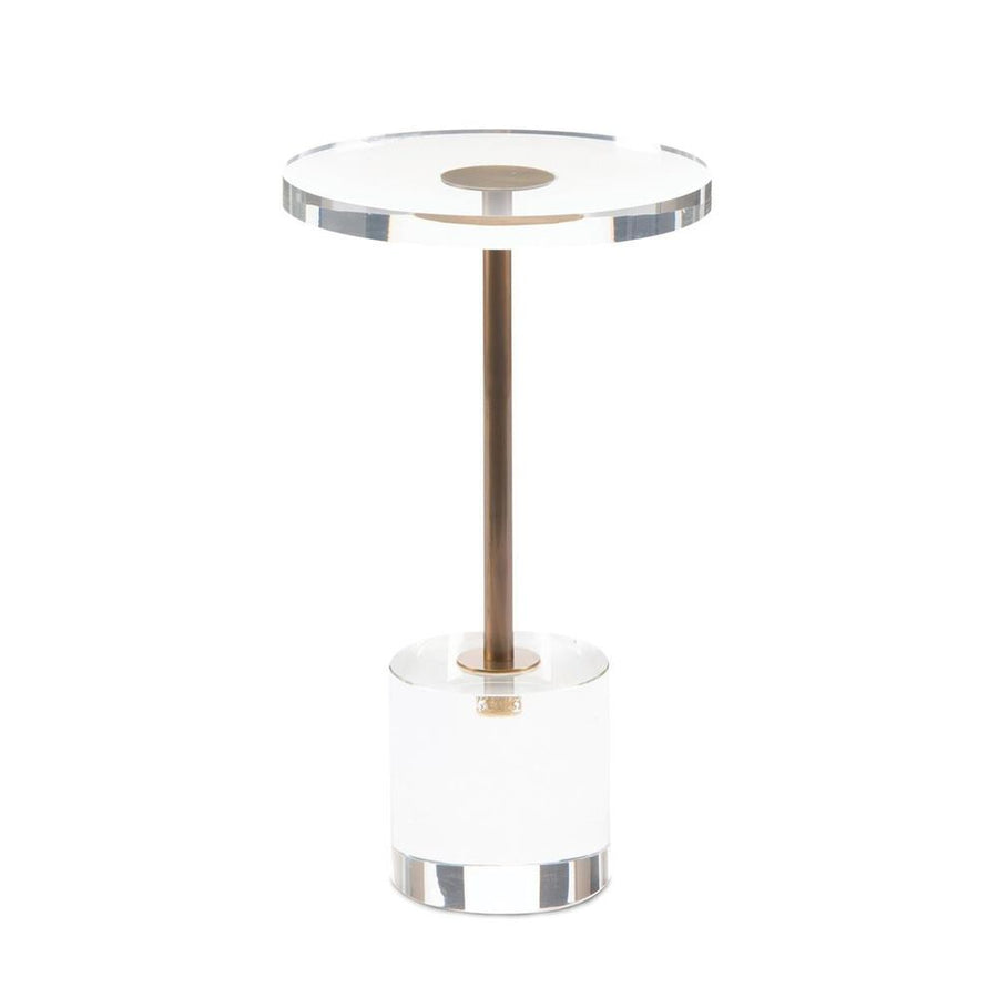 Side Tables Alden Brass And Acrylic Martini Side Table - Gold - Brass