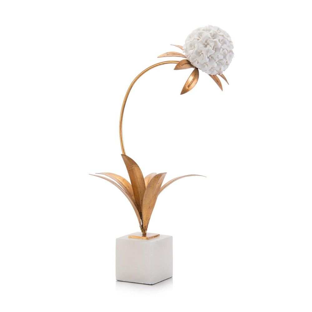 Decorative Objects Kira Hydrangea - Clear, White