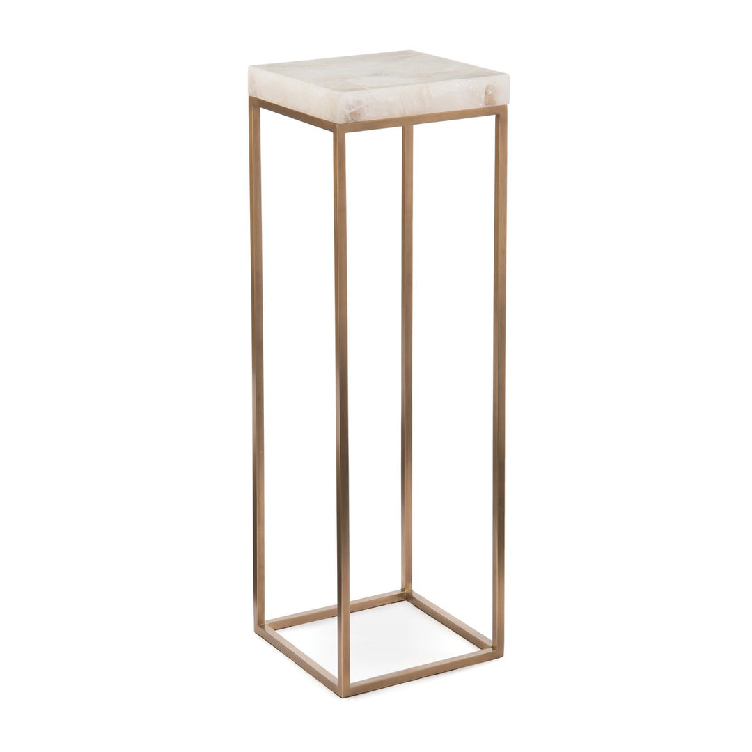 Alden Calcite Pedestal - Gold - Brass