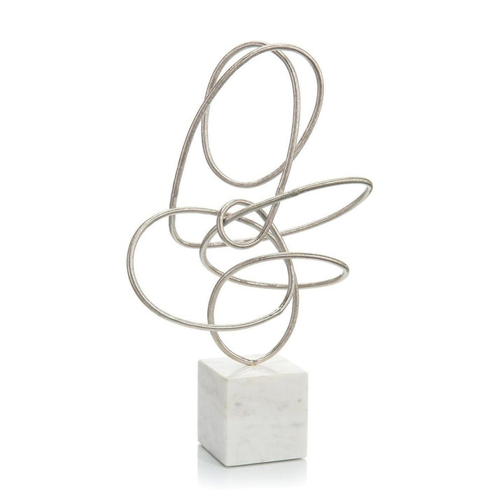 Decor Silver Ribbon Dance Ii - White
