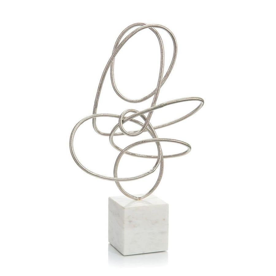Decor Silver Ribbon Dance Ii - White