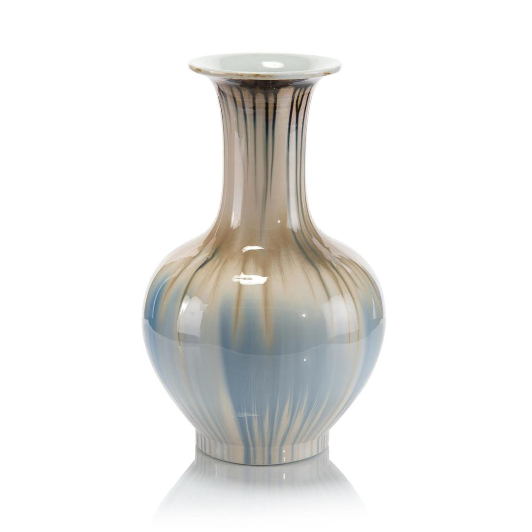 Earth And Blues Tall-Neck Vase - Brown