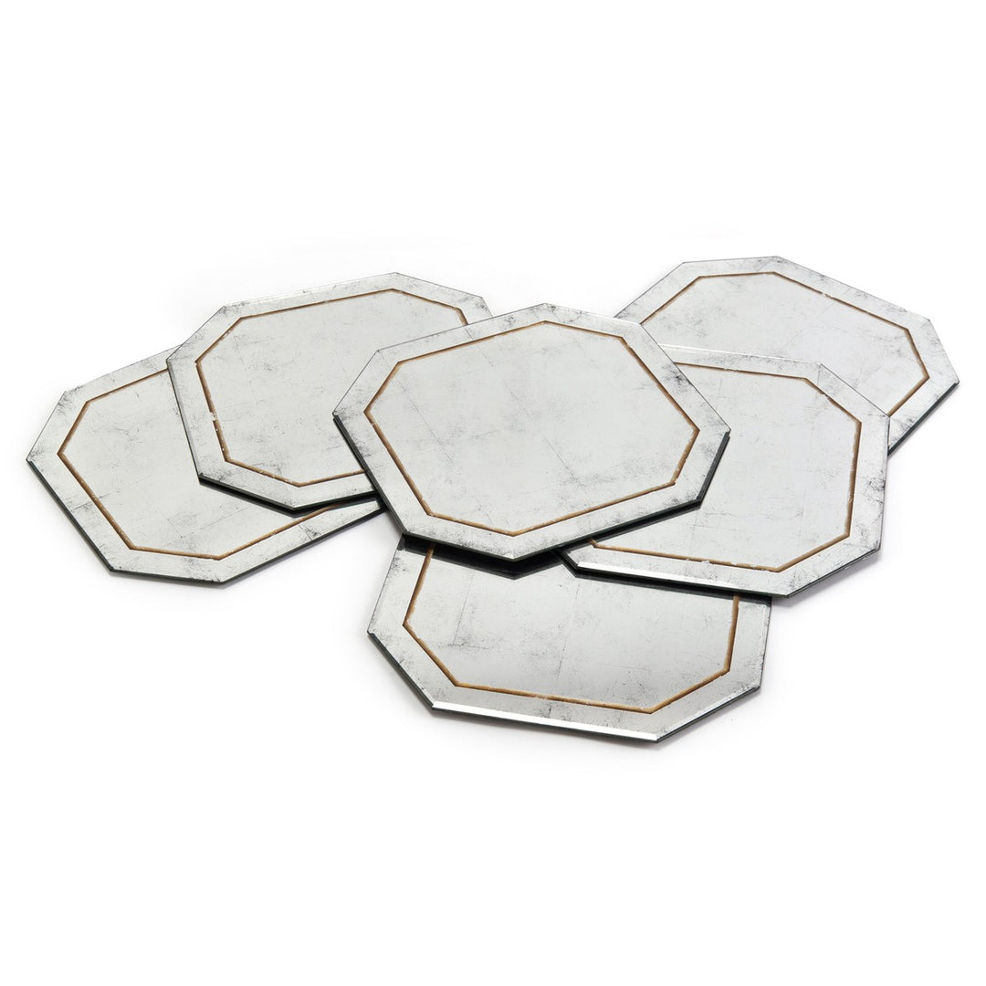 Ellery Églomisé Placemats - Silver - Glass