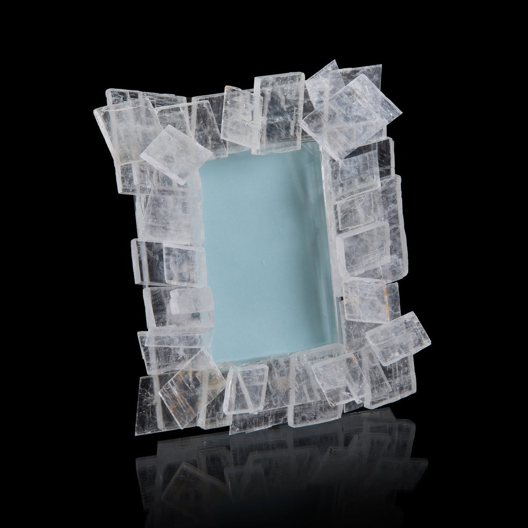 Ellery Selenite Photo Frame - White - Selenite