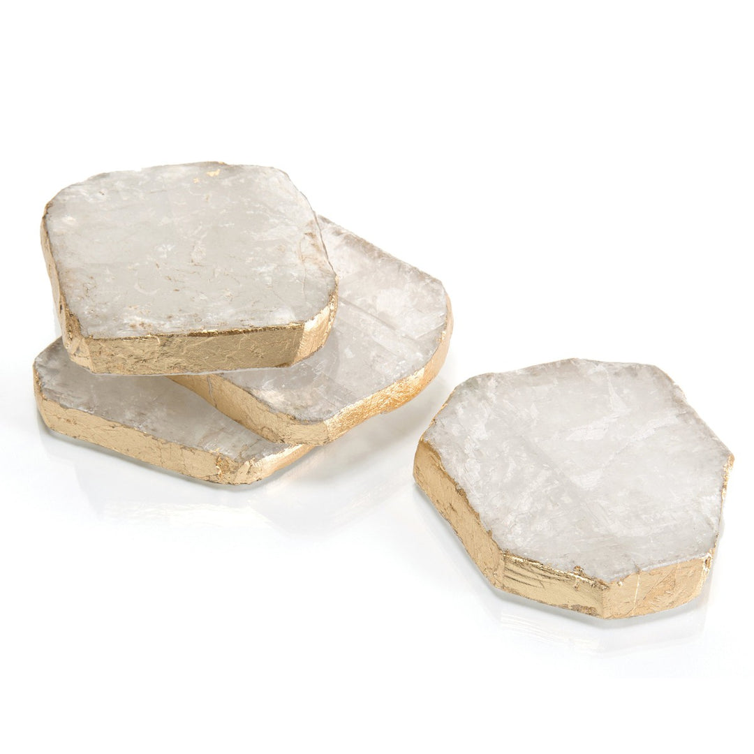 Alden Selenite Coasters - Gold - Selenite