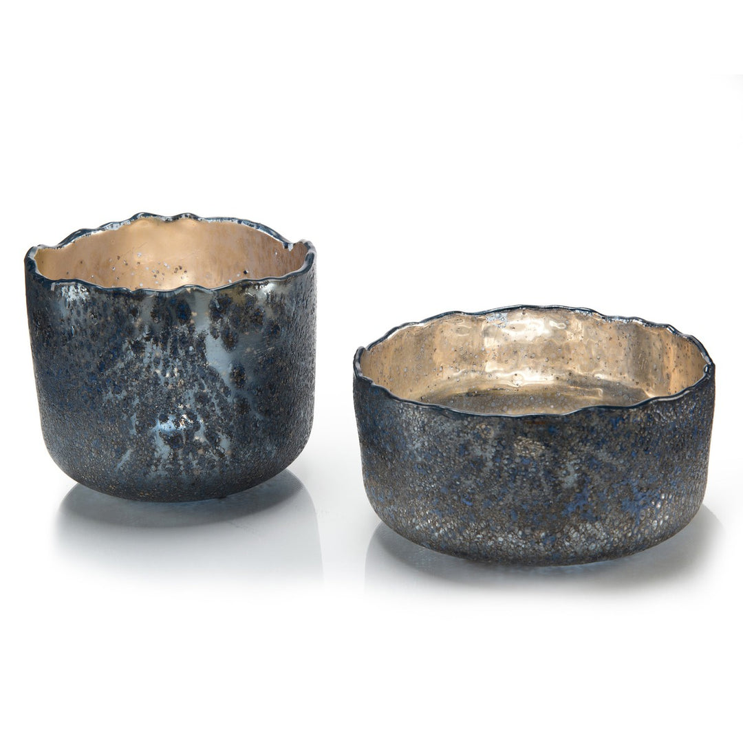 Ellington Blue Open Bowls - Blue - Glass