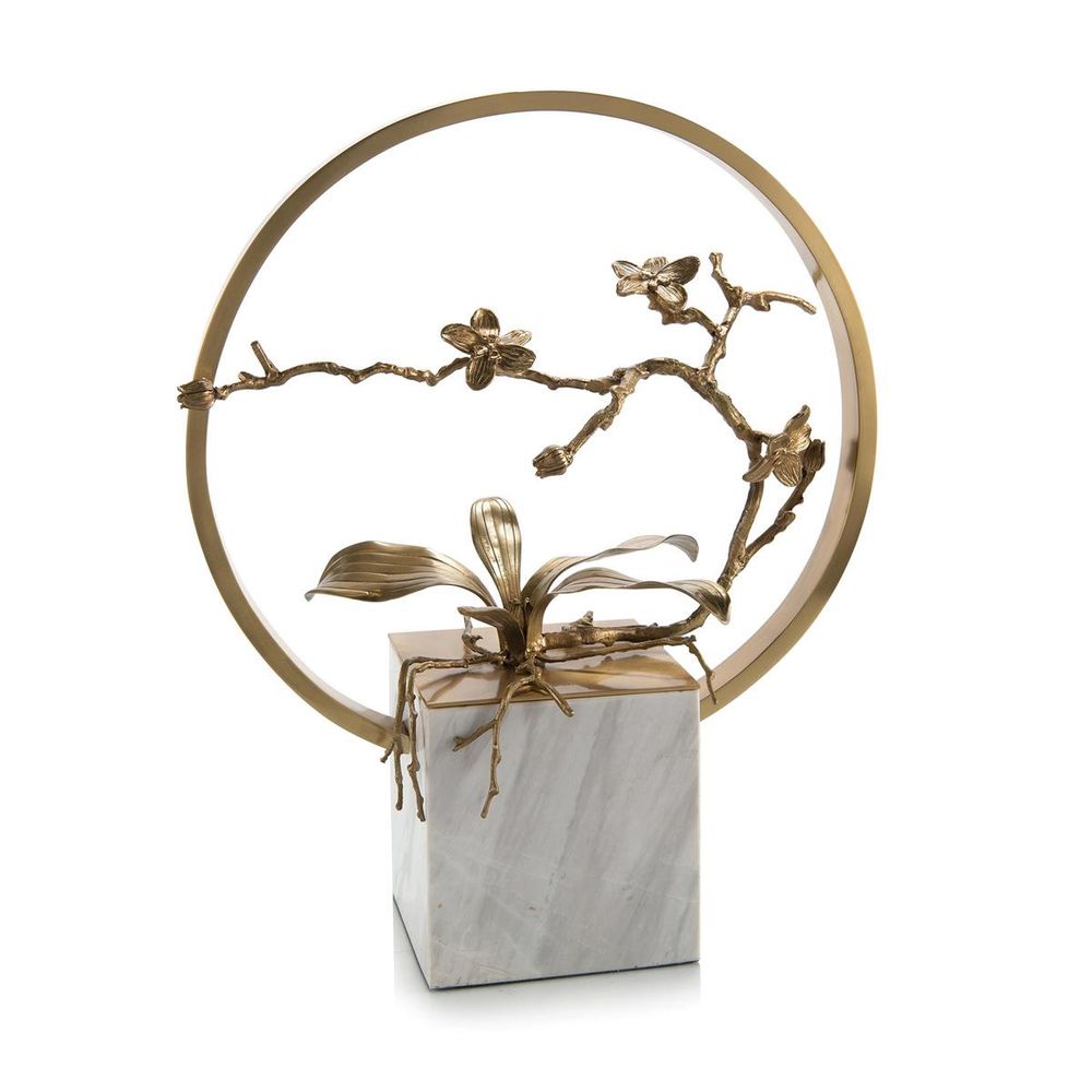 Decorative Objects Antique Brass Tabletop Orchid - Brass
