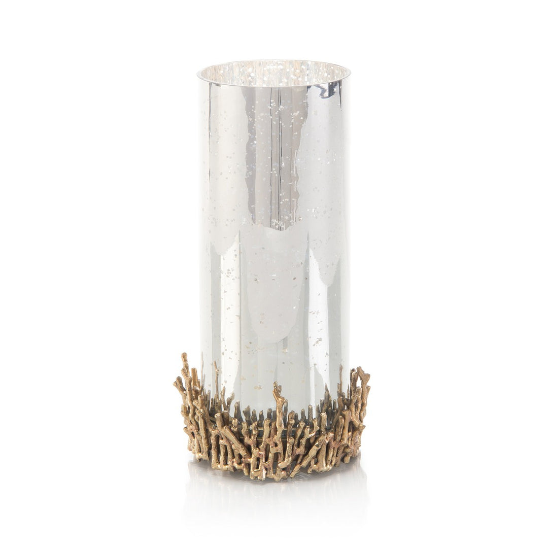 Alden Brass Twigs Candleholder II - Silver - Brass