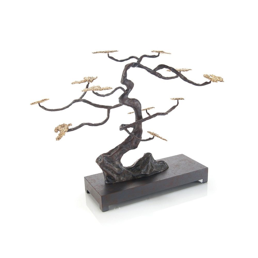 Decorative Objects Windswept Sculpture In Antique Brass - Brass
