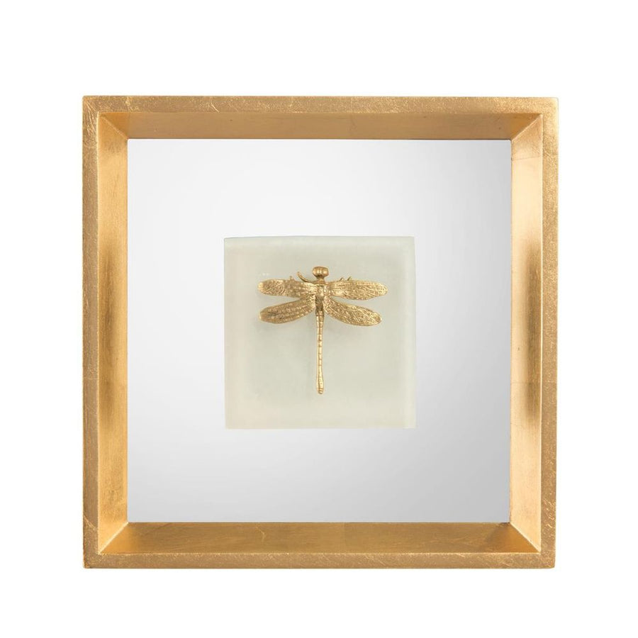Wall Decor Dragonfly On Stone, Alabaster - Grey
