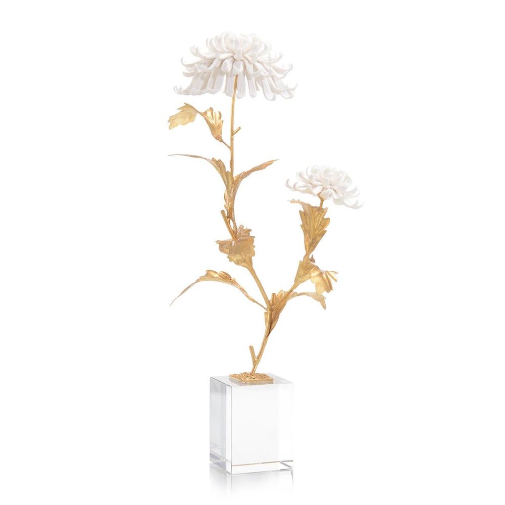 Decorative Objects Zyra Chrysanthemums - Clear,White
