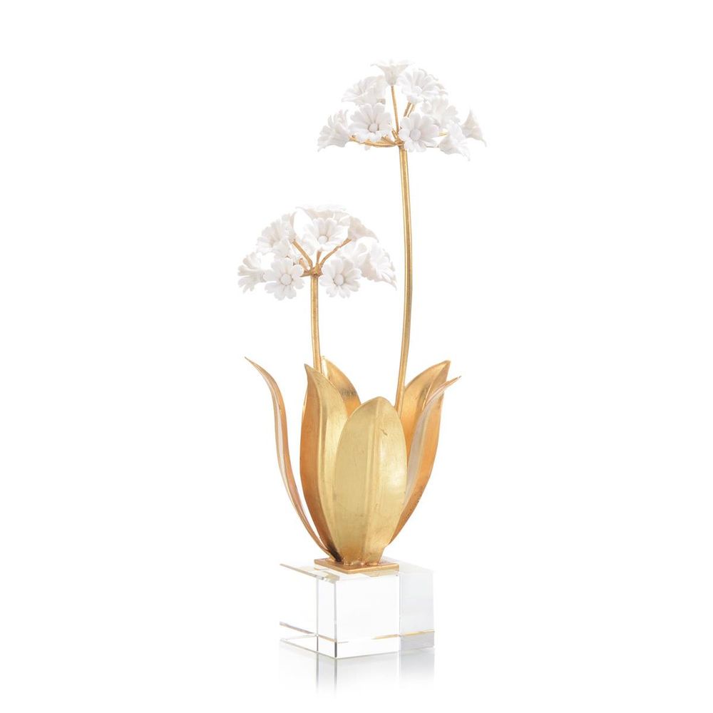 Decor Allium Moly In Porcelain - Clear,White