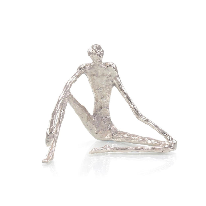 Silver Sitting Sculpture - Bronze,Silver