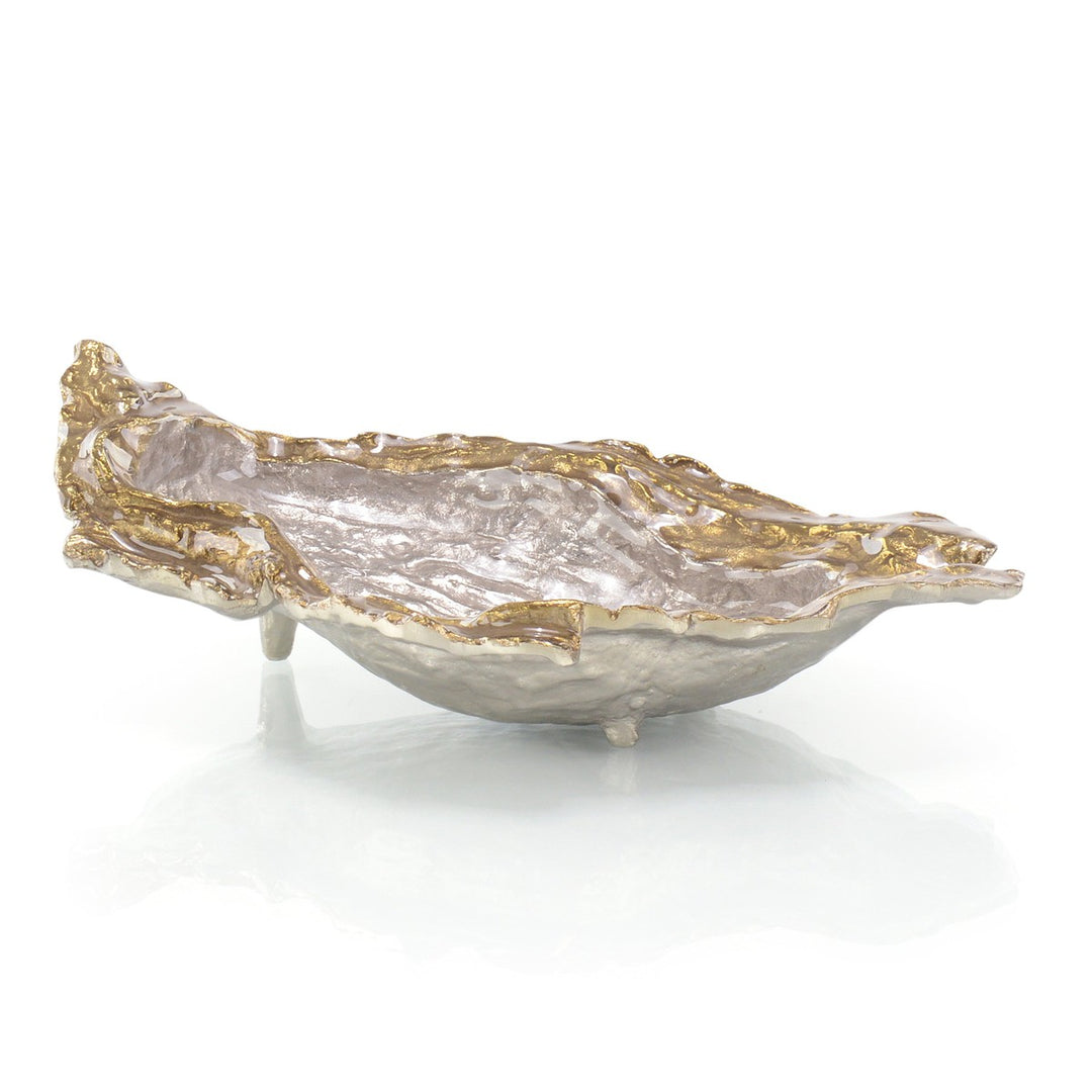 Ellery Oyster Bowl In Gold And Silver Enamel - Gold - Aluminum