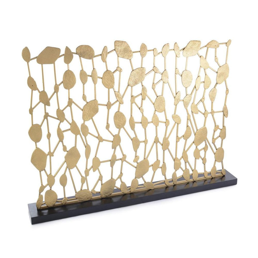 Room Dividers Abstract Sculptural Fire Screen - Black